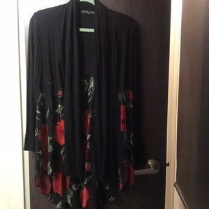 Really cool floral print kimono.